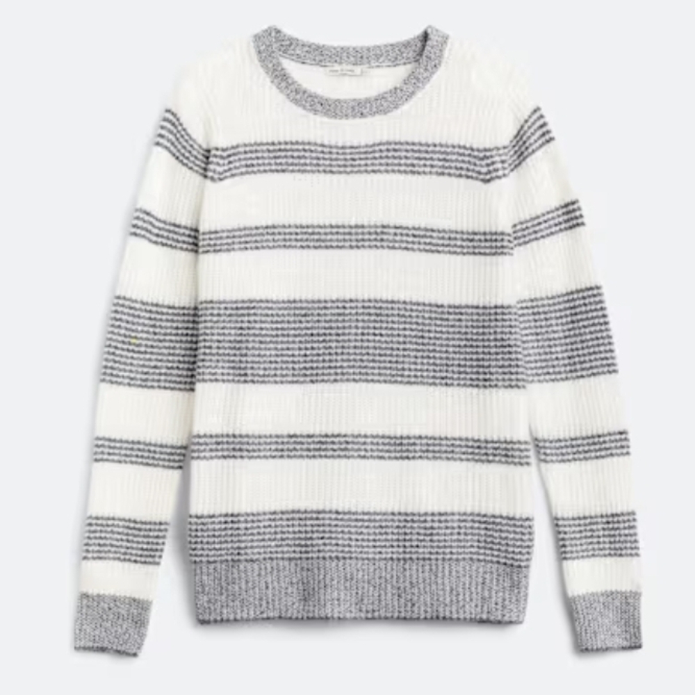 Striped Gray and White Sweater